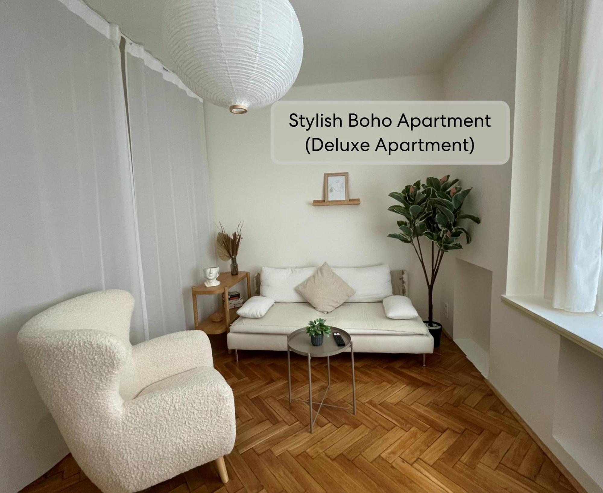 Urban Retreat I Modern Boho Apartments In Lovely Letna District - 10 Minutes From Old Town Prag Exterior foto